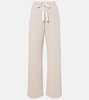 Bali cotton-blend jersey wide-leg pants