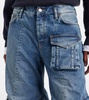 Low-rise barrel-leg cargo jeans