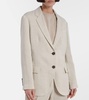 Linen-blend blazer