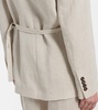 Linen-blend blazer