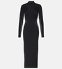 Miracle mesh-paneled knitted maxi dress 