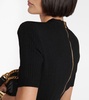 Ribbed V-neck mini dress
