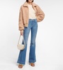 Logo mid-rise flared jeans