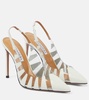 Hot Rumor 105 leather and PVC slingback pumps