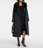 Peep leather ankle boots