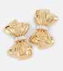 Crystal-embellished clip-on earrings