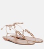 Oaxaca metallic leather thong sandals