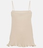Ruffled plissé camisole