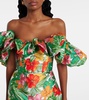Printed off-shoulder maxi dress