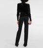 Draped velvet top 