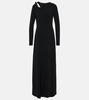 Crystal-embellished cutout gown