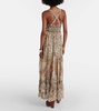 Throne Room gathered silk maxi dress 