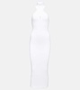 Halterneck bodycon midi dress