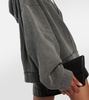 Cropped cotton hoodie