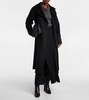 Damier leather over-the-knee boots