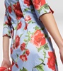 Printed cotton-blend mini dress