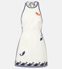 Marine printed cotton minidress