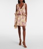 Infinito Florecer ruffled cotton minidress