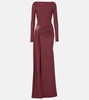 Draped crêpe jersey gown