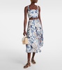 Mimosa floral midi skirt