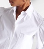 Pleiadi ruffled cotton poplin shirt