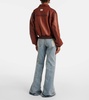 Leather bomber jacket 