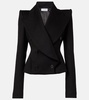 Double-breasted wool and cashmere blazer