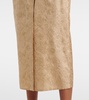 Ape belted silk twill maxi dress