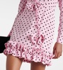 Polka-dot silk minidress