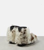 Snap shearling ankle boots