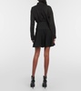 Belted wool miniskirt
