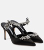 Lurum 90 embellished satin mules