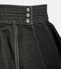 Peplum denim skirt belt