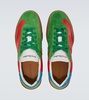 Leather and suede sneakers