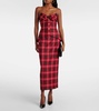 Tartan wool midi dress