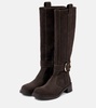 New Ring suede knee-high boots