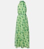 Cactus halterneck silk gown