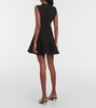 `A-line crepe minidress