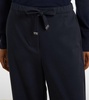 Argenta wool crêpe gabardine straight pants