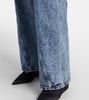 Twisted low-rise wide-leg jeans