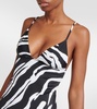 Zebra-print high-leg swimsuit