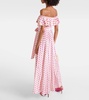 Giselle off-shoulder polka-dot midi dress