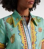 Surrealist Summer linen shirt dress