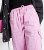 High-rise cotton cargo pants