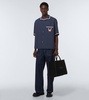 Embroidered cotton bowling shirt