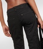 Embellished low-rise flared jeans
