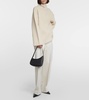 Ribbed-knit wool turtleneck sweater