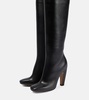 Leather over-the-knee boots