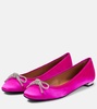 Parisina embellished satin ballet flats