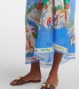 Nadia printed cotton beach cover-up